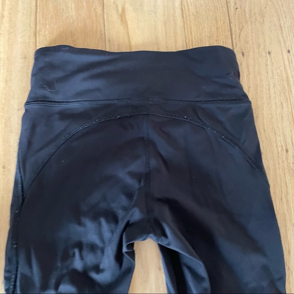 Lululemon Black Leggings Two Front Zipper Pockets - Picture 8 of 9